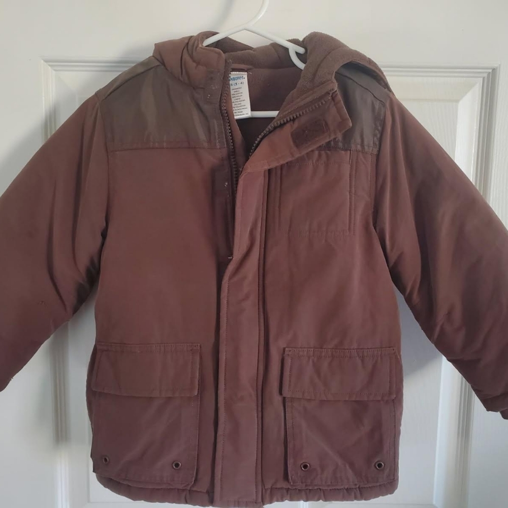 Gymboree Hooded Puffer Jacket in Brown